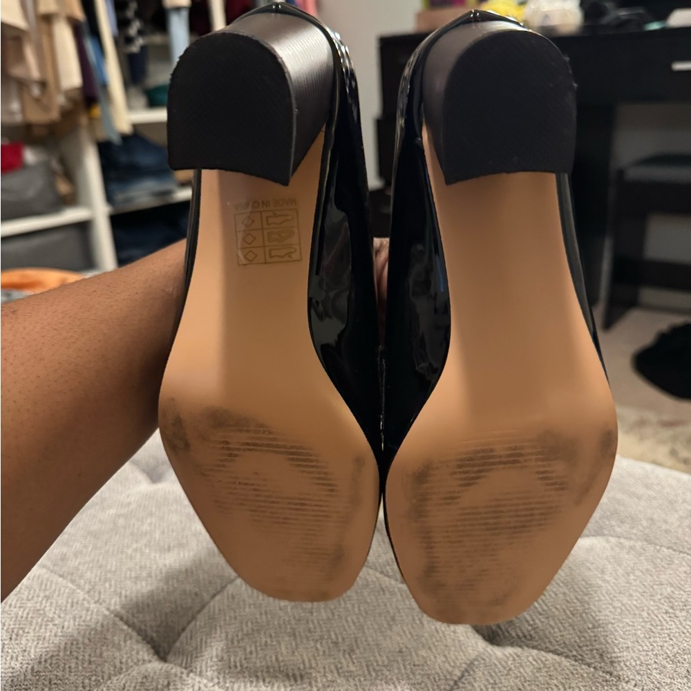 Black Patent Leather Women's Loafers - Picture 3 of 4